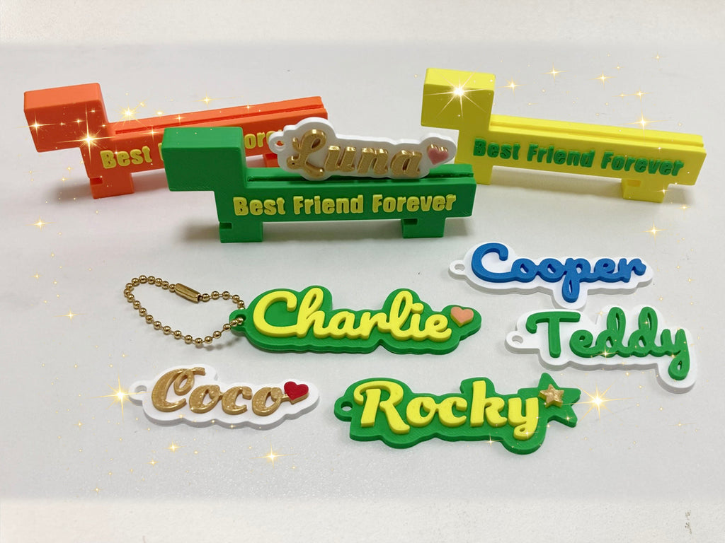 Customizable Parametric Name Keychain_吉田工房