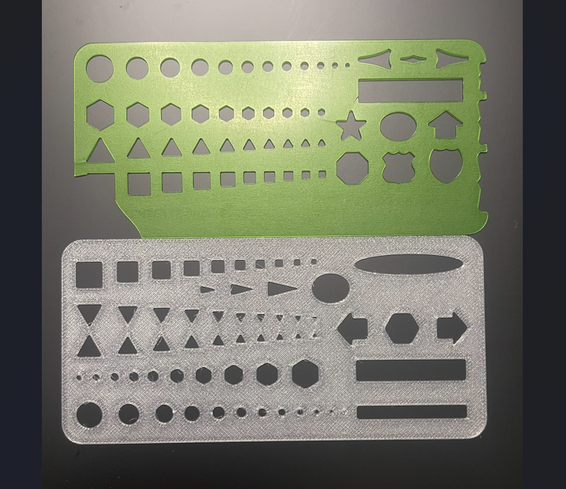 Drafting Stencil for Pocket Circles Squares Arrows