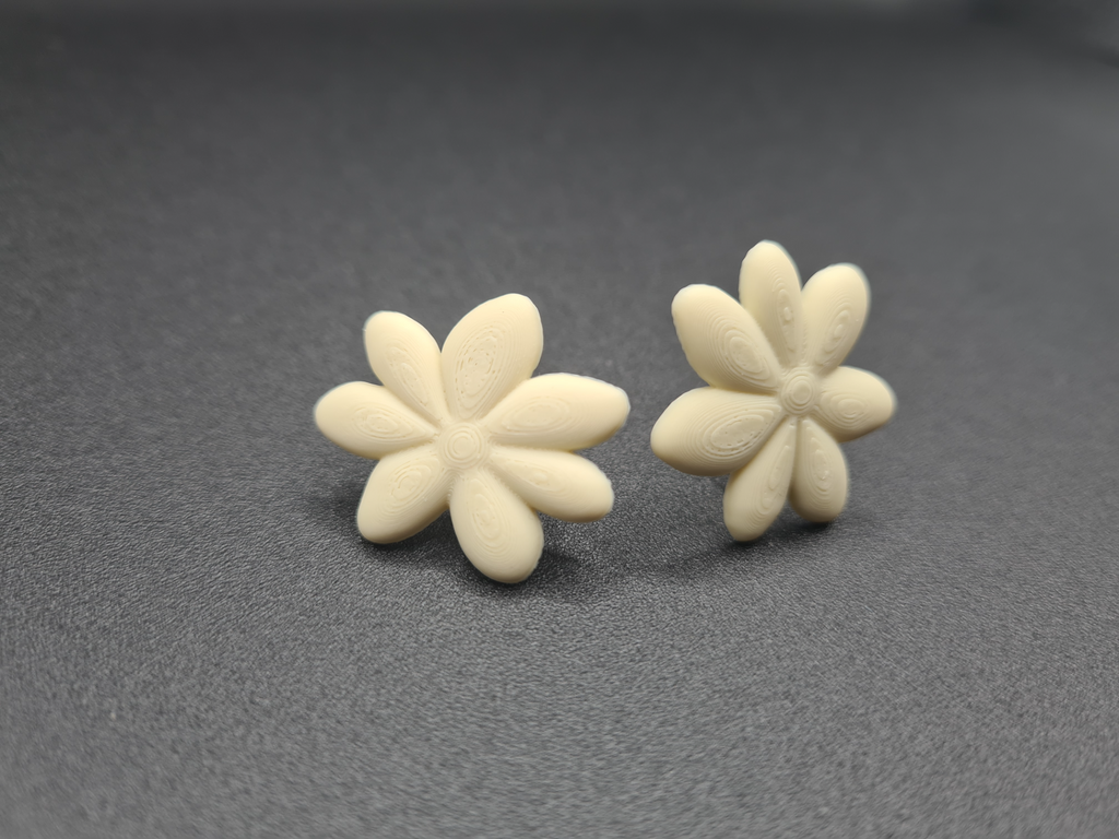 Flat Flower Earring