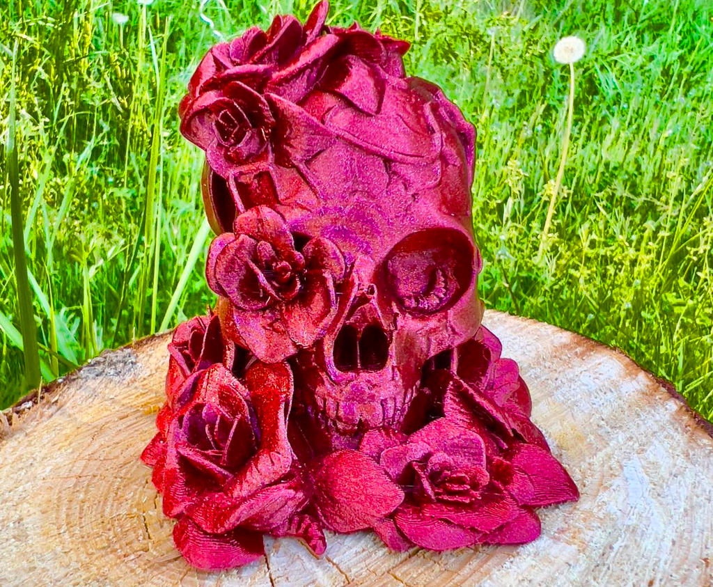 Death and Beauty Roses Skull COMMERCIAL USE