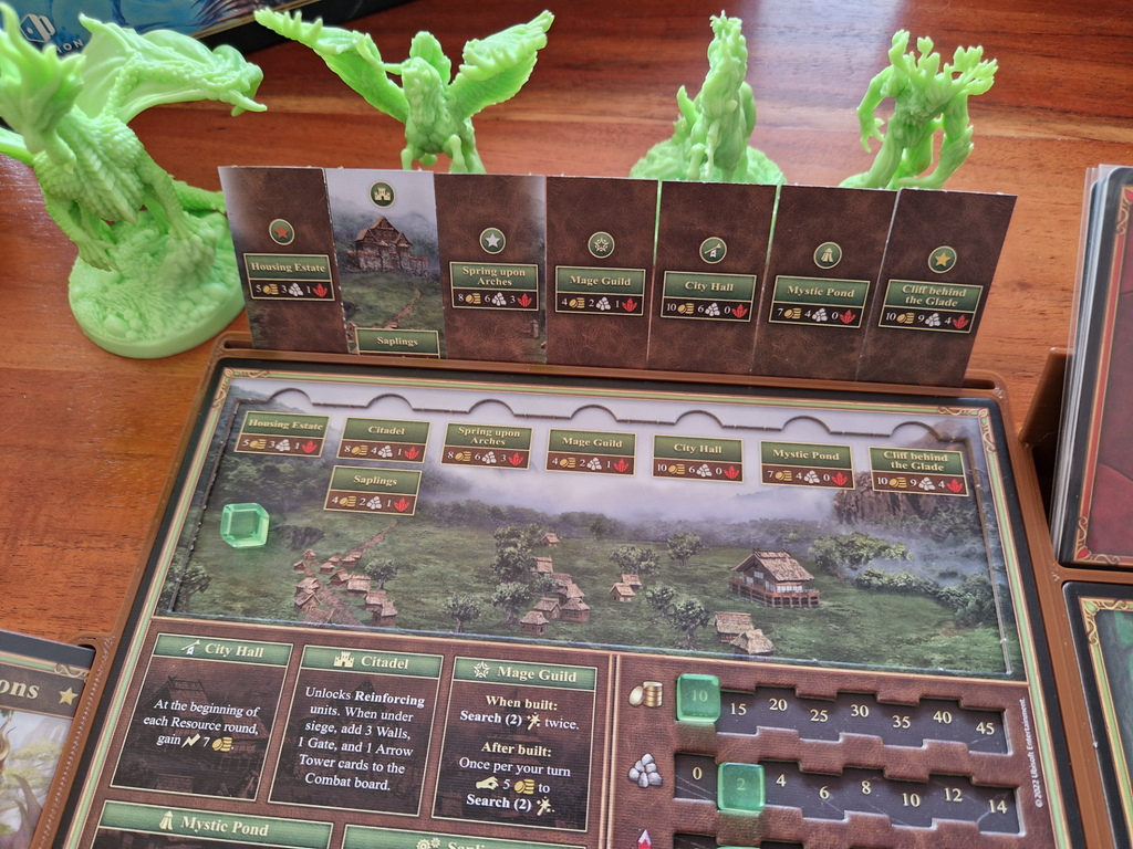 Player dashboard for Heroes 3 Board Game
