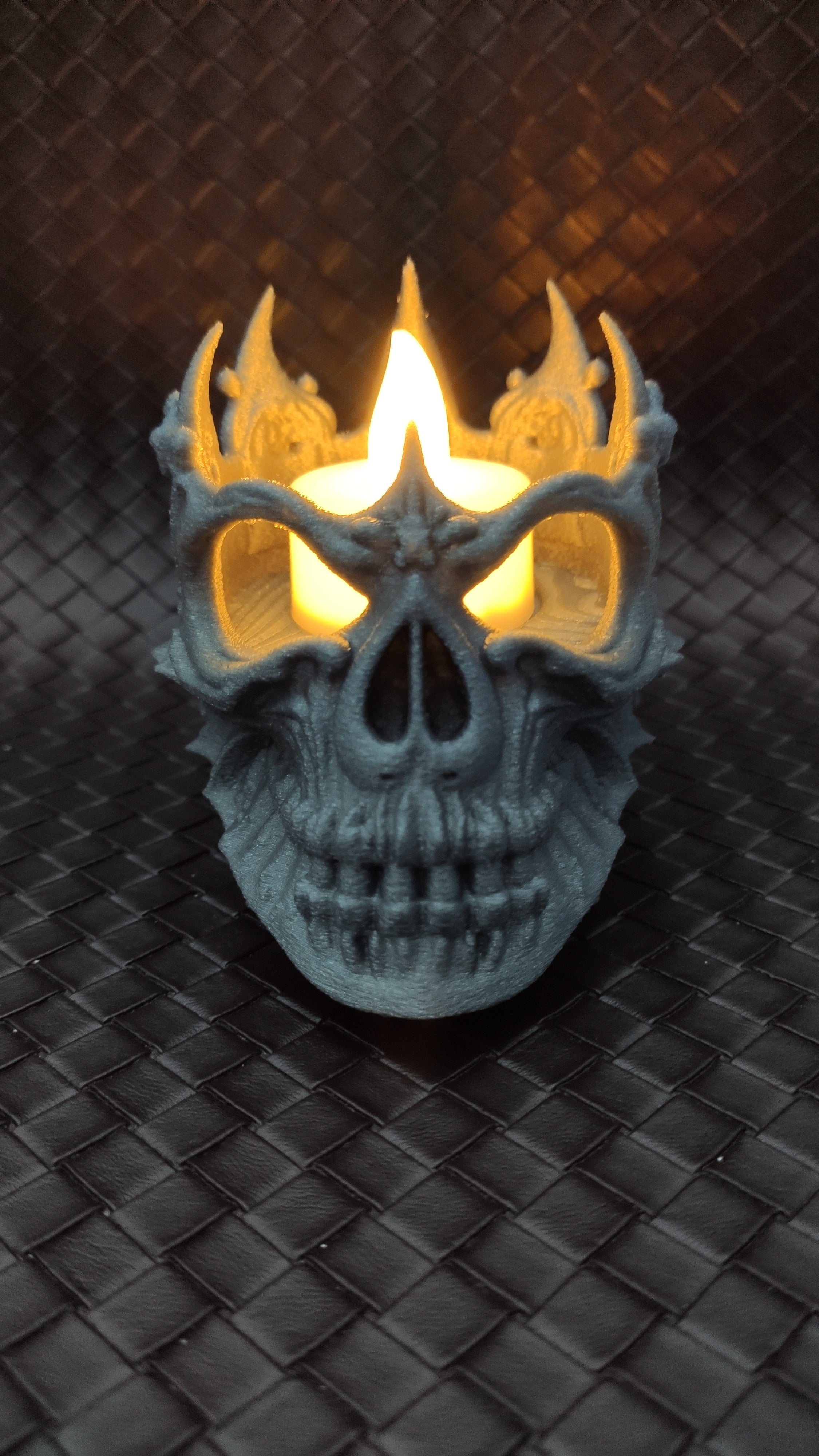 Lich King's skull - LED Tea light Holder