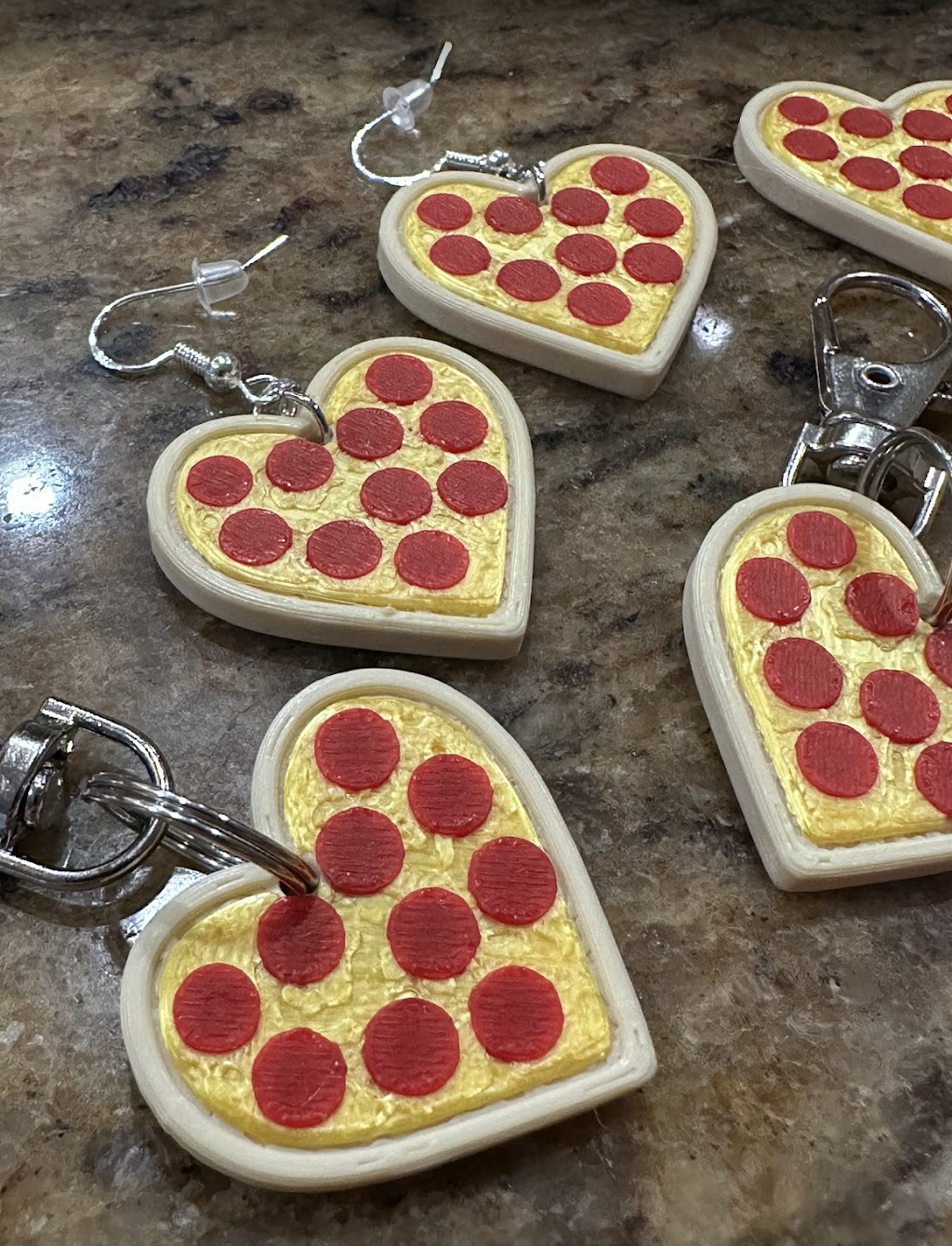 Pizza Heart Charms