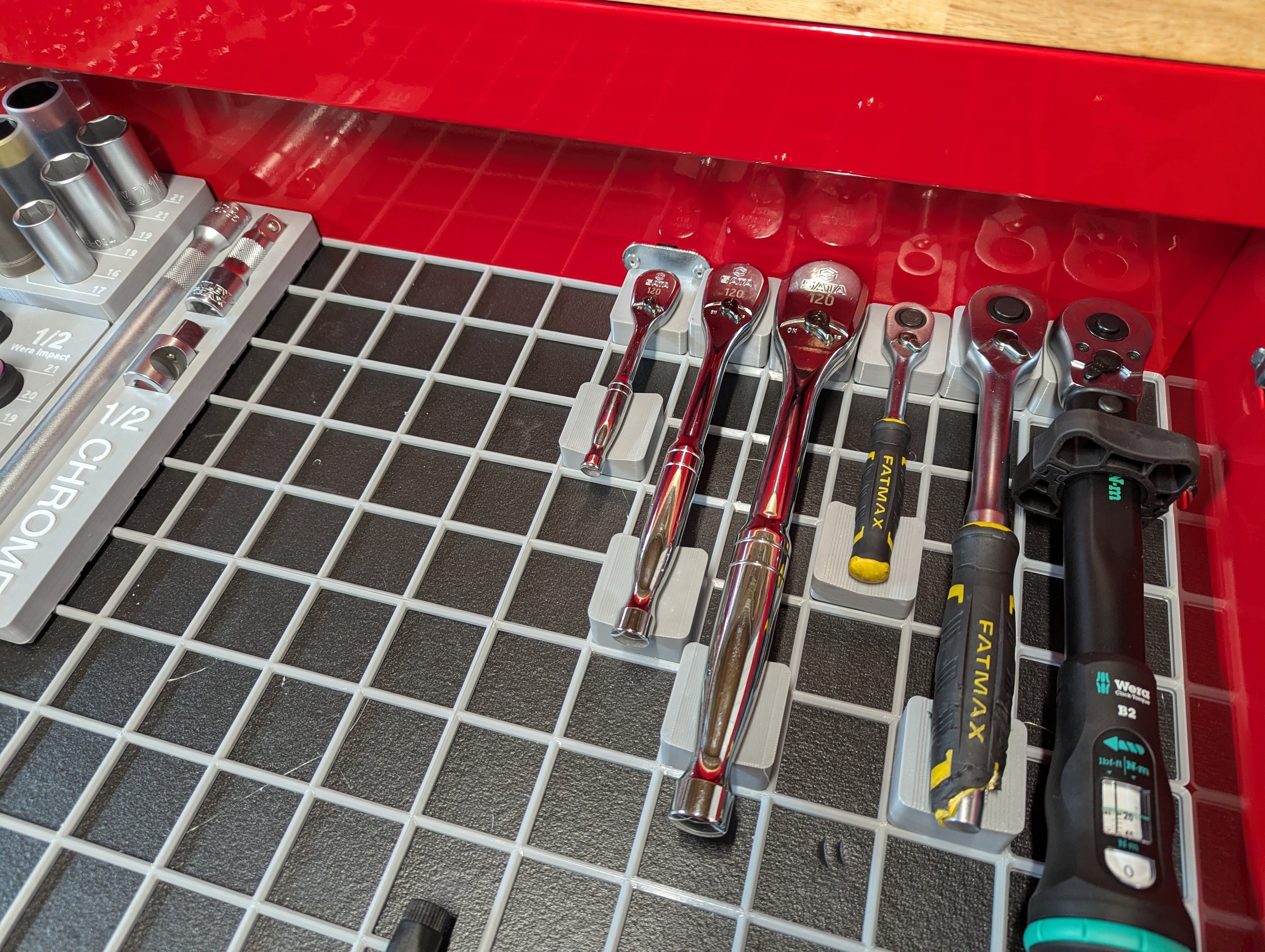 Gridfinity universal ratchet holders