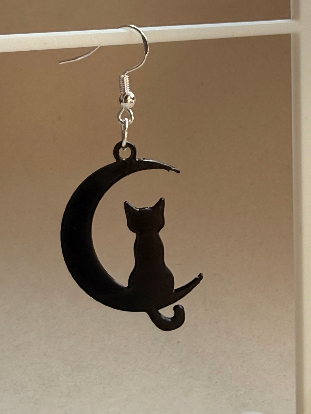 Cat and Moon Earrings