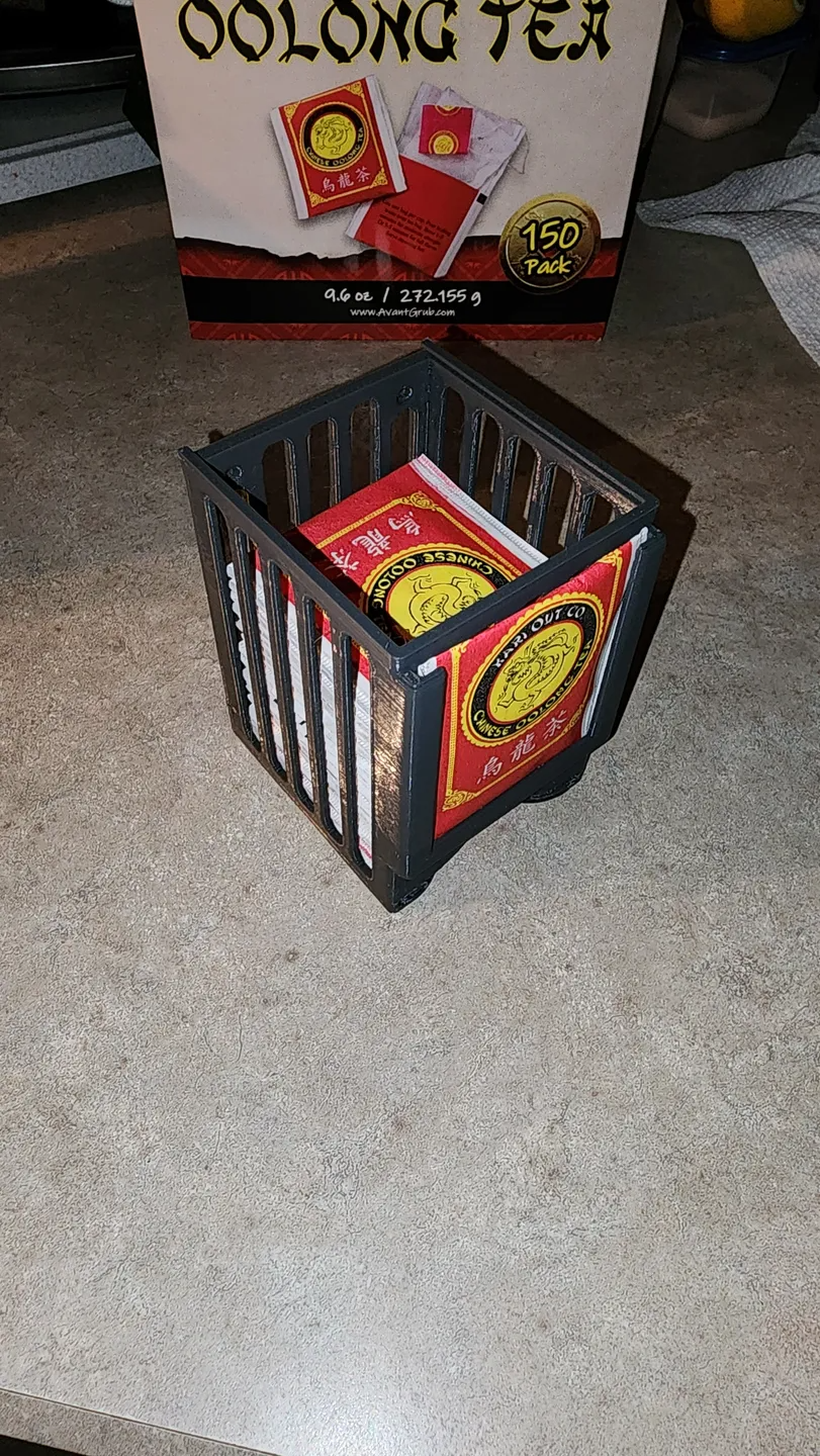 Parametrized Tea Bag Holder. Wall/Under Shelf Mount