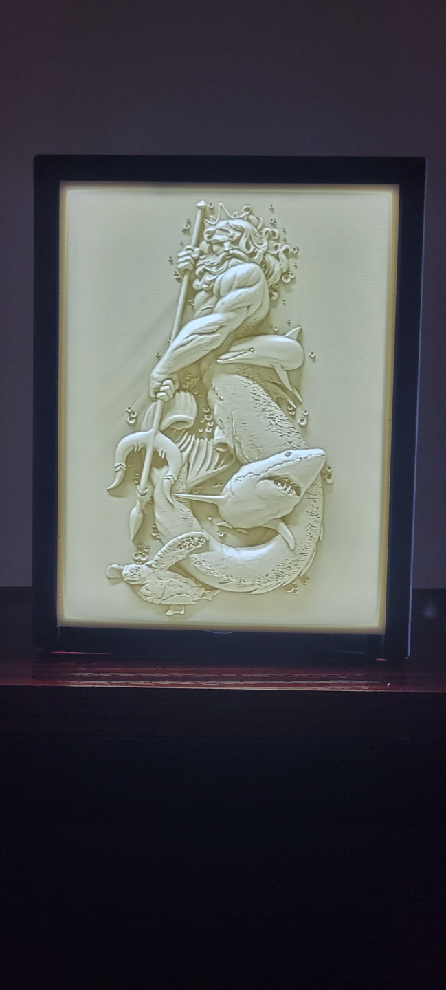 Poseidon - Master of the sea Lithophane