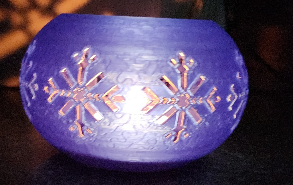 Remixed Snow Flake tea light