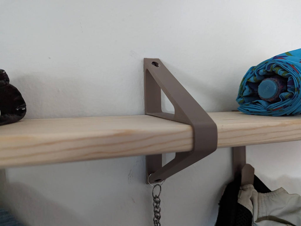 Shelf brackets and hanging hooks