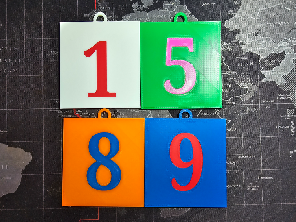 Number in plate