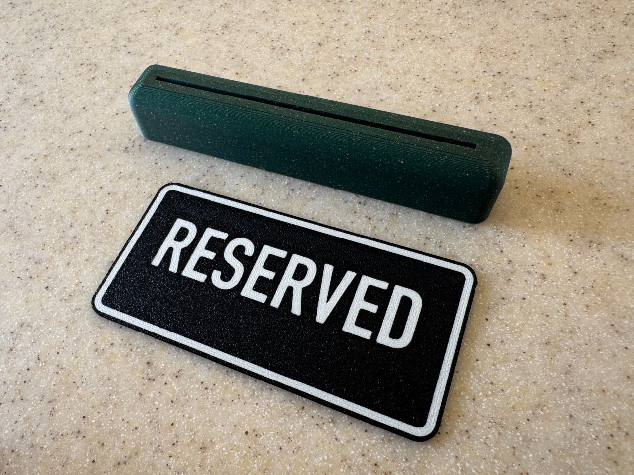 Customisable Reserved Sign Holder For Bars