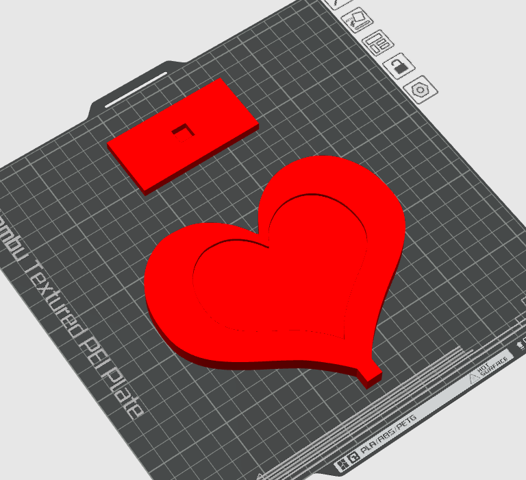 Heart-shaped frame with base