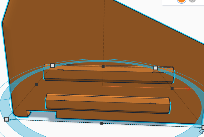 ender 3 control box with rail inserts attached