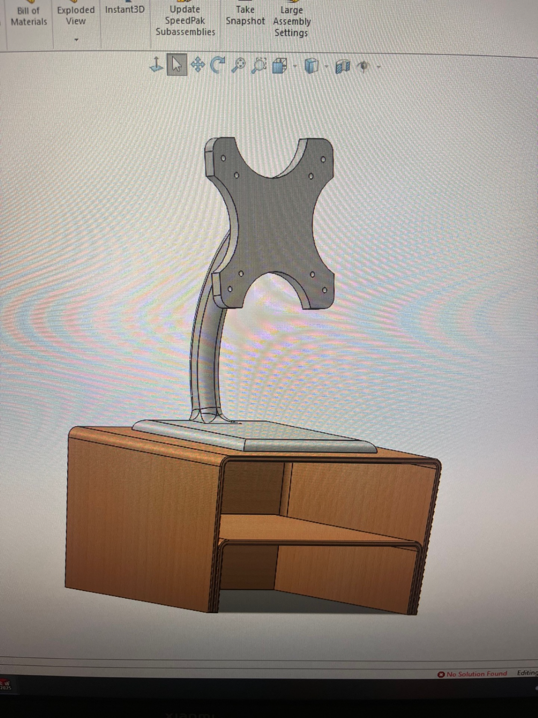 Dual Monitor Stand Drawers