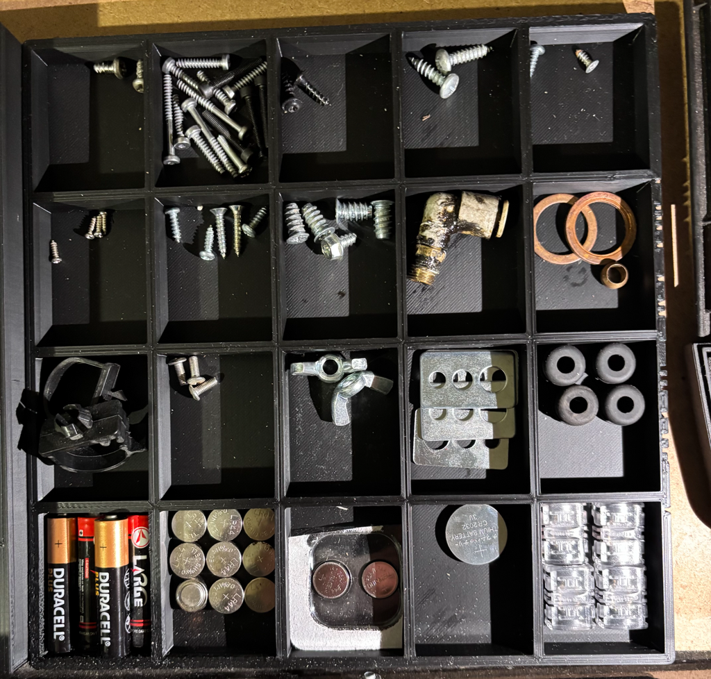 organizer for self-tapping micro wood screws