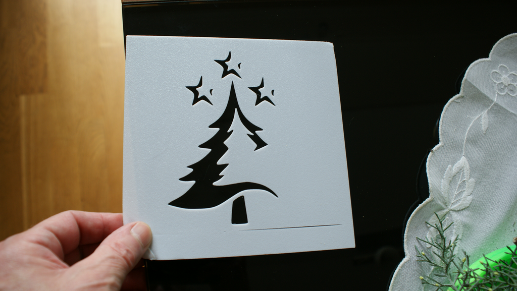 Schablone Baum Stern