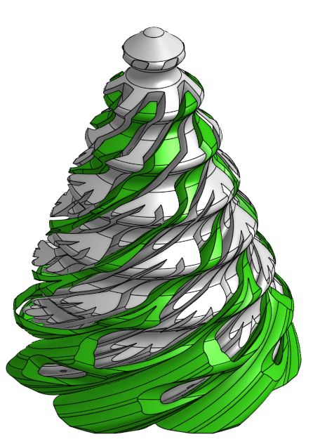 Spiral Snow Flake Christmas Tree