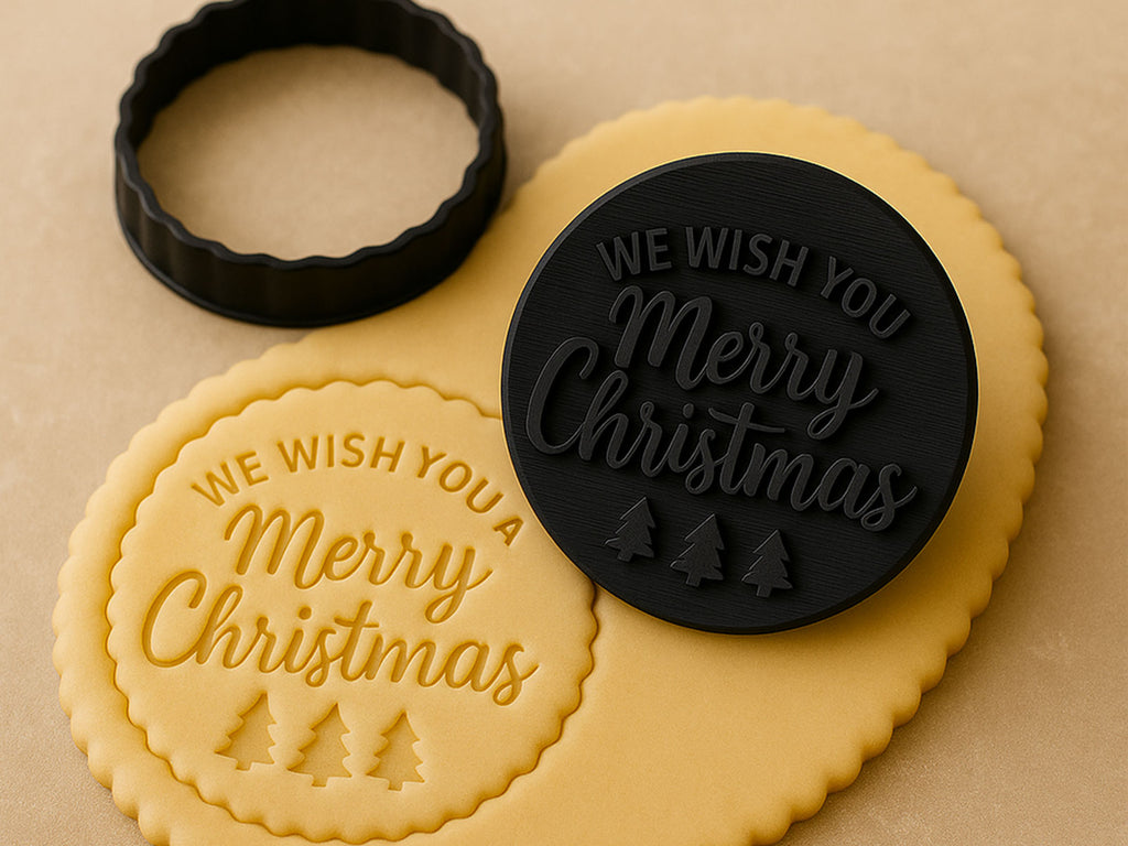 Keksstempel + Ausstechform Merry Christmas