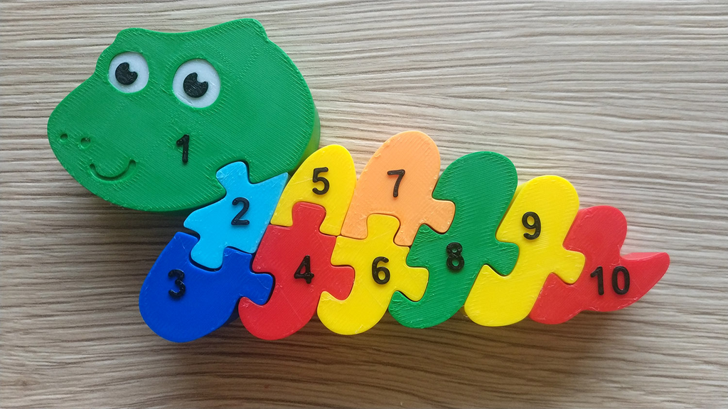 Snake - inserting puzzle for kids