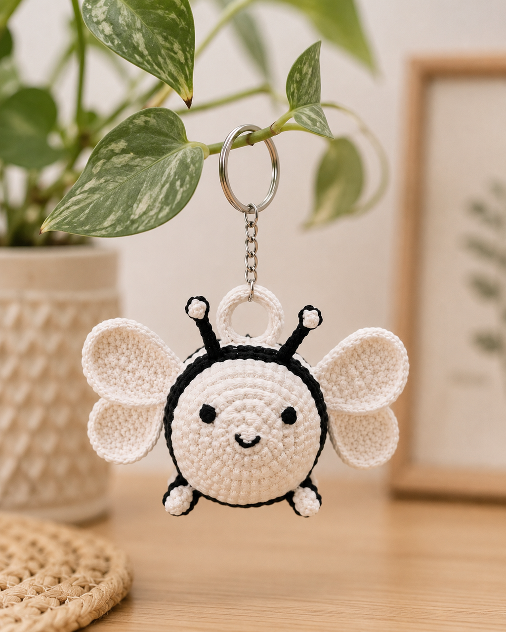 Crochet Bee Keyring