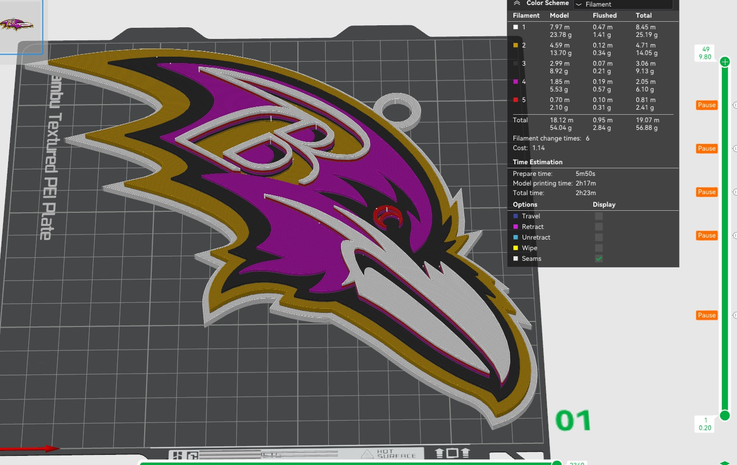 Ravens Logo for Neck Chain (no AMS Required)