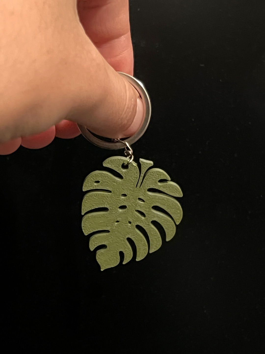 Monstera Leaf Keychain