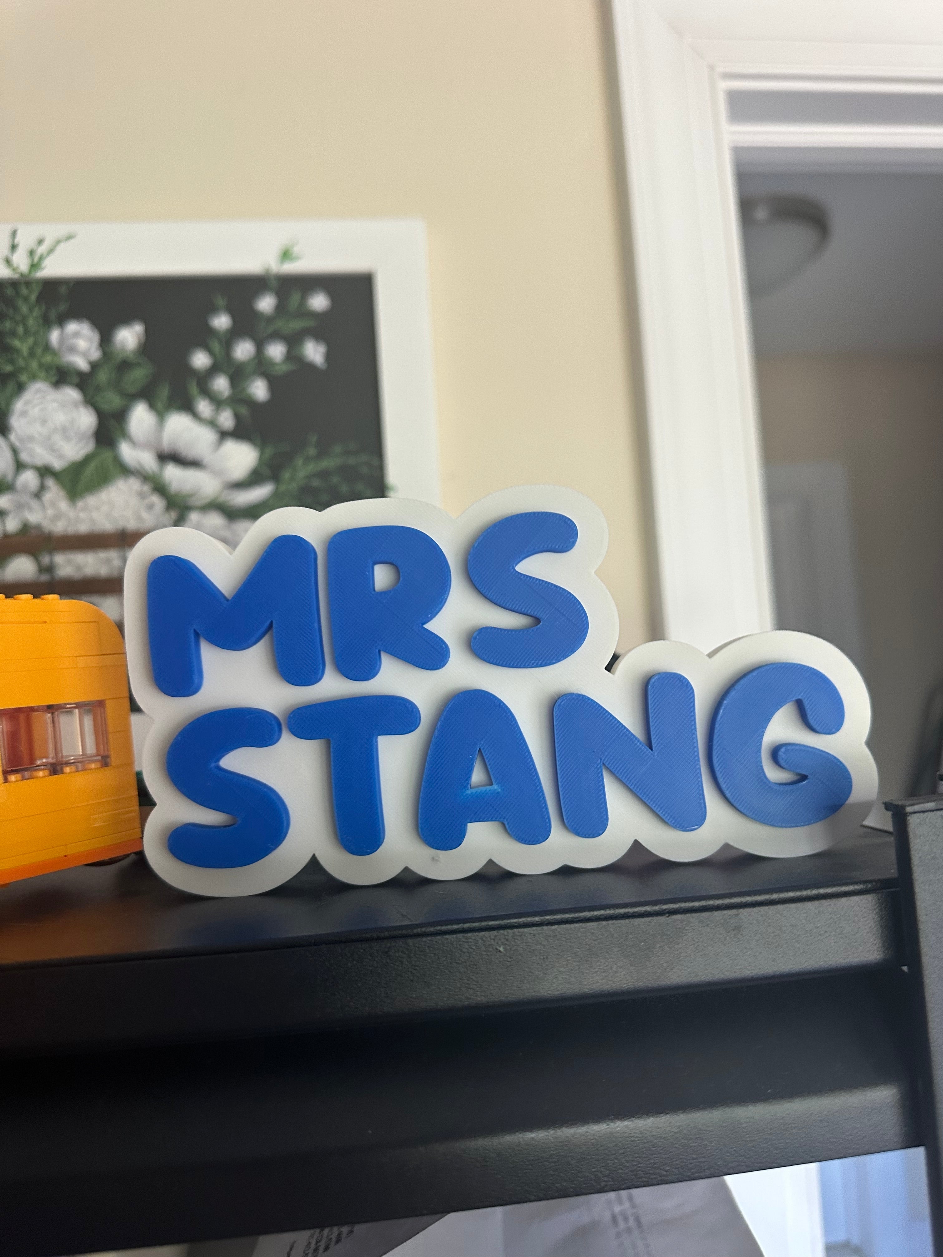 Customizable Two Line Name Plate