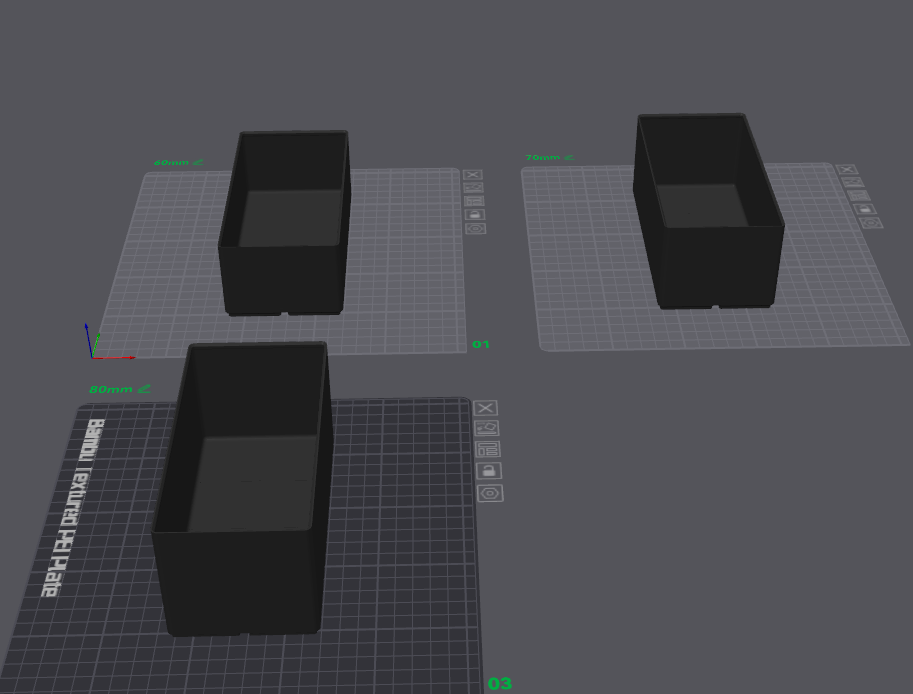 Gridfinity 4x2 60mm, 70mm, 80mm
