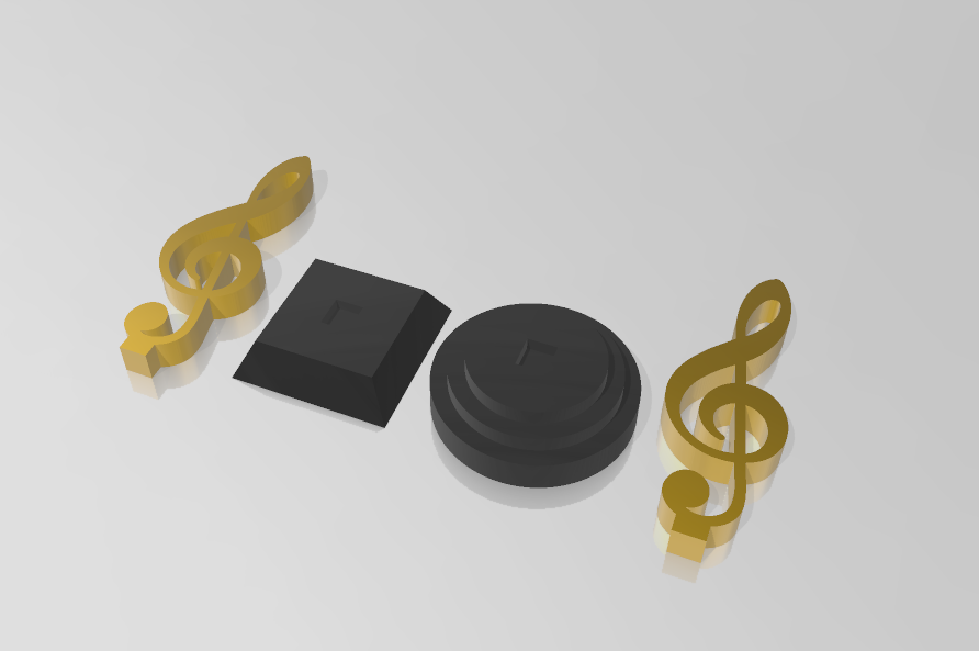 Simple easy print Music Trophy