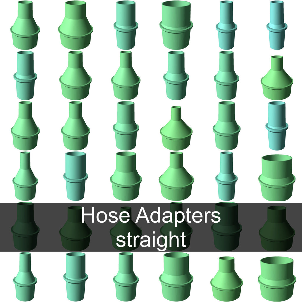 Vacuum hose adapters for all common sizes