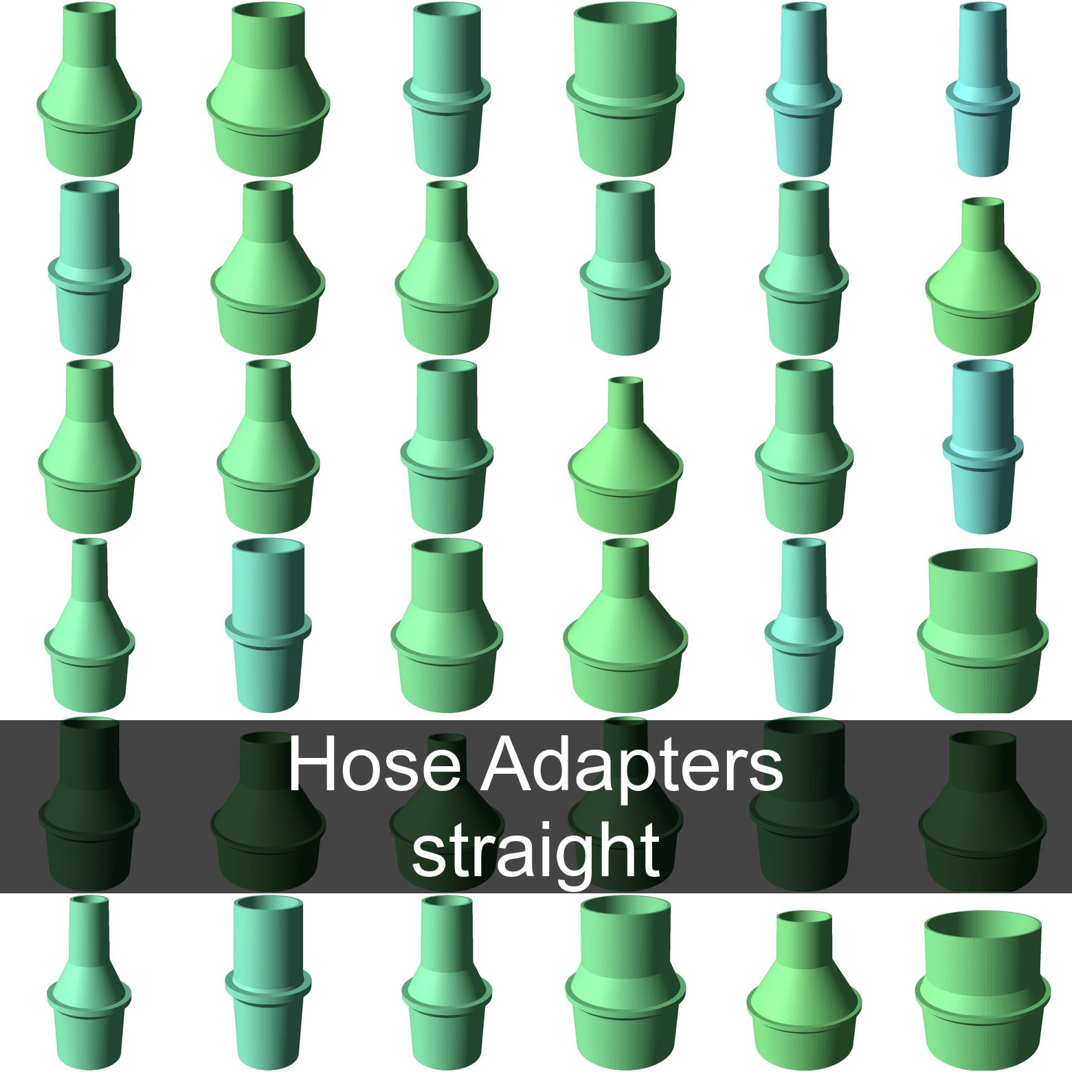 Vacuum hose adapters for all common sizes
