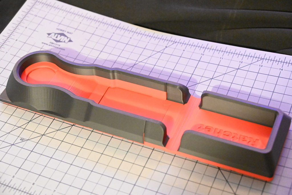 Gridfinity Shadow Tray- M12 3/8in Ratchet 2557-20