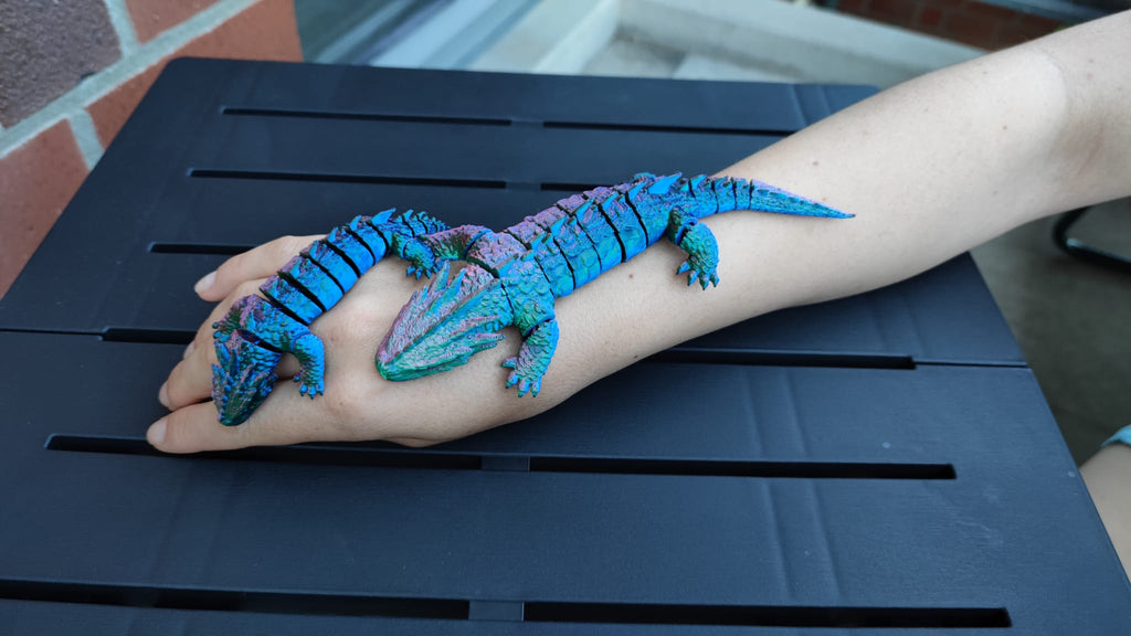 Crystal Flexi Dragon - Articulated Dark Dragon