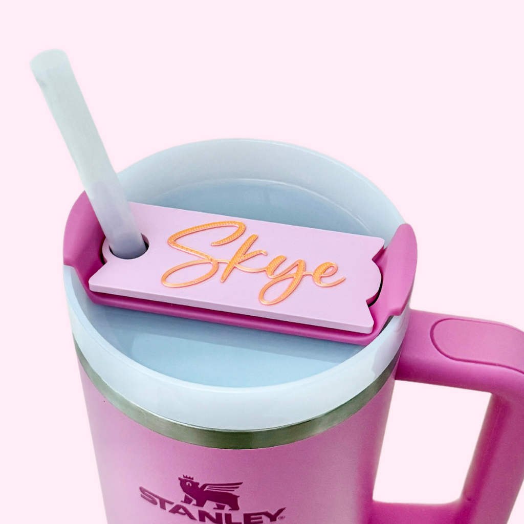 40oz Stanley Tumbler Topper | Cup Name Plate