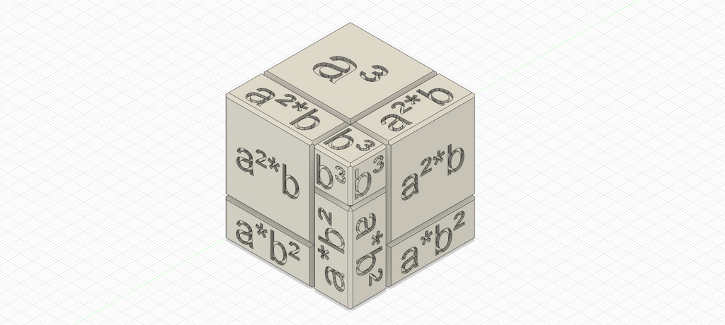 Binomial theorem - model of a cubic binomial