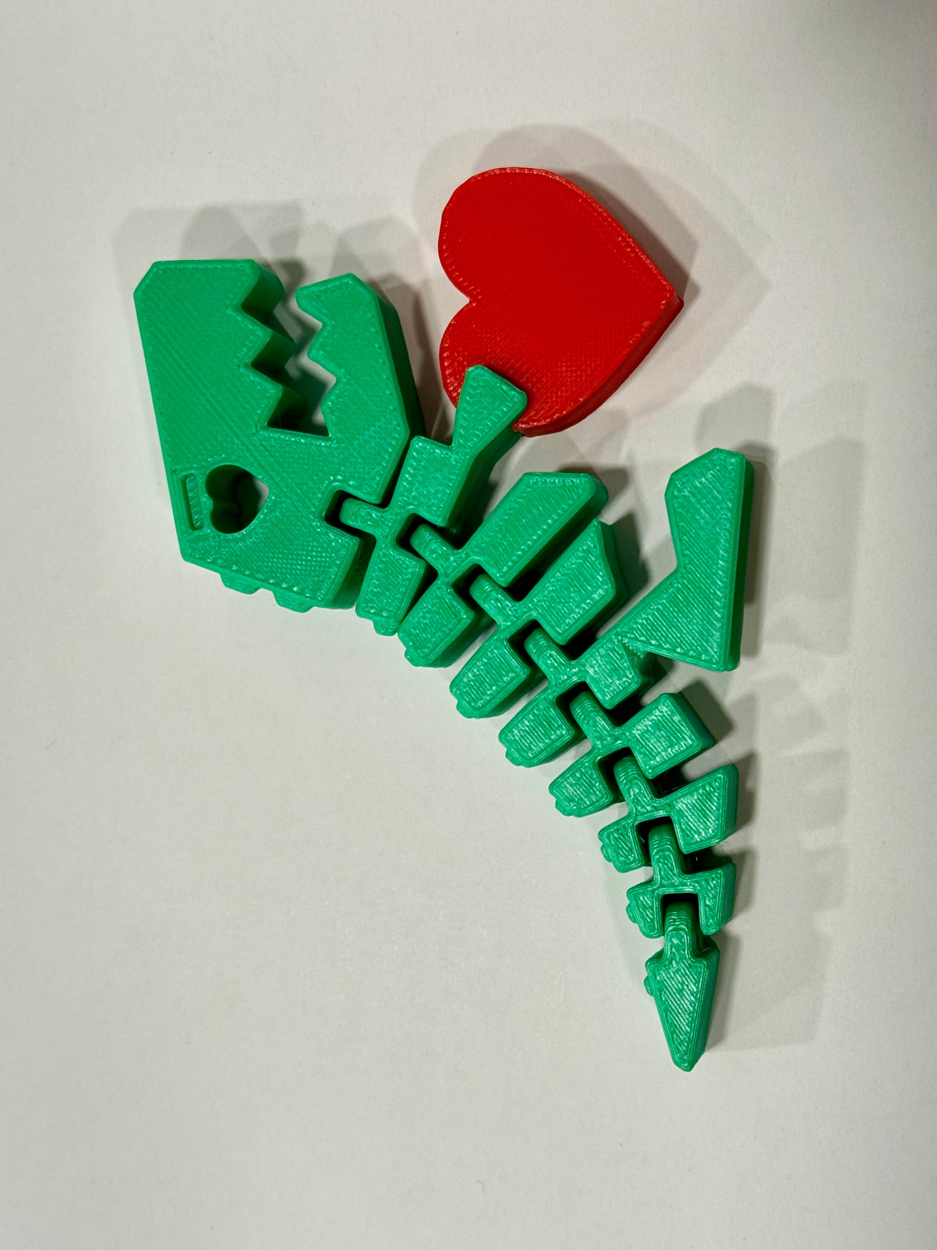 Flexi Rex With Heart For Valentine's Day
