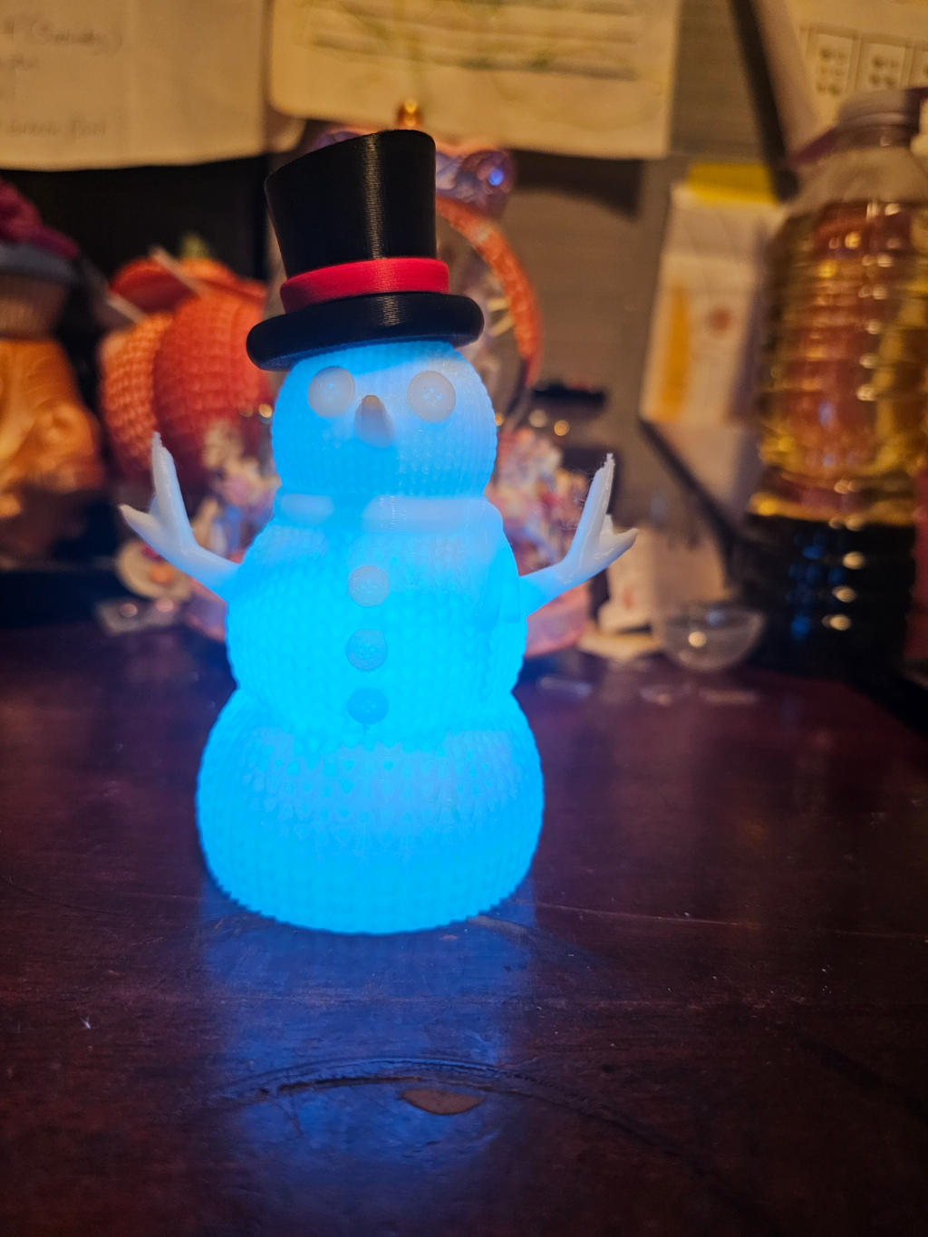 snowman knit Christmas CONTEST LED lamp