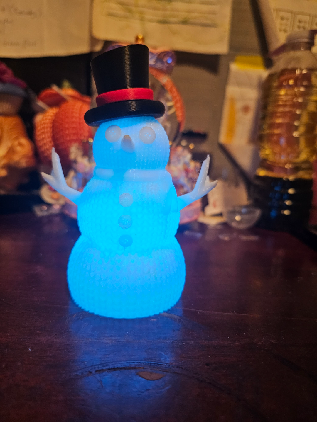 snowman knit Christmas CONTEST LED lamp