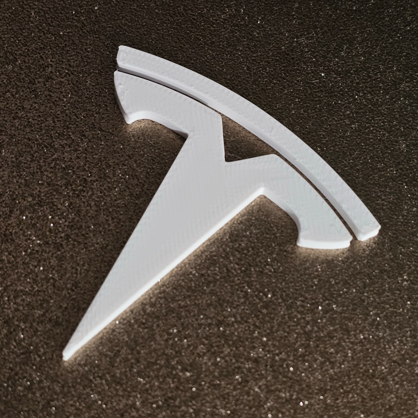 Tesla Emblem Logo - No Text, 3D Printed