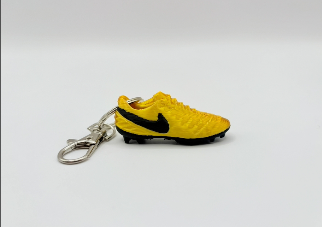 Mini Golden Soccer Cleats Keychain