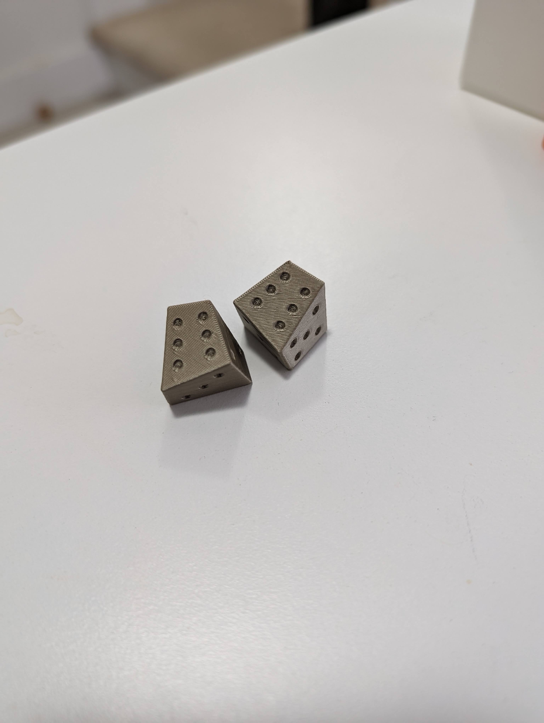 Skew Dice: The least symmetric fair D6s you can make!