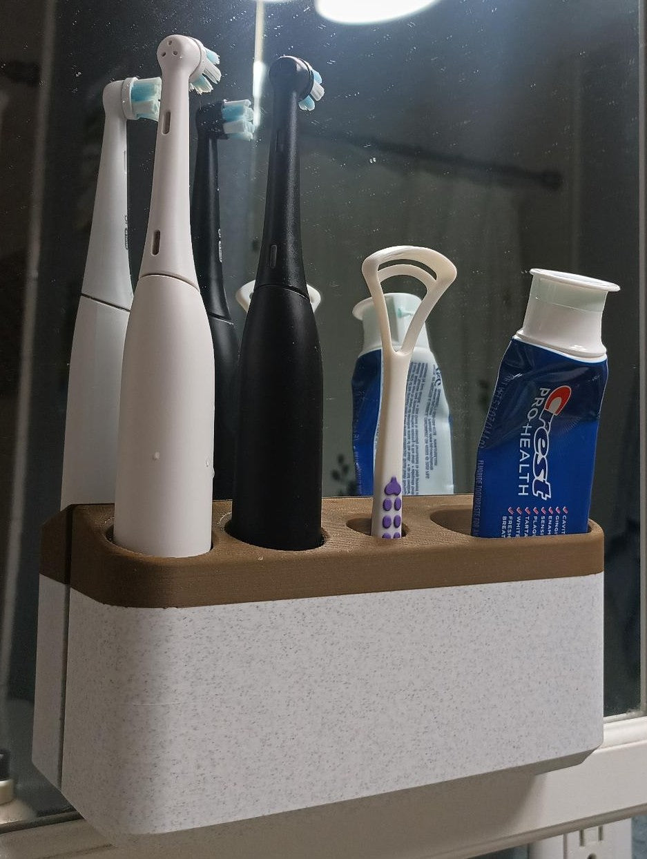 Modern Toothbrush Wall or Mirror Organizer