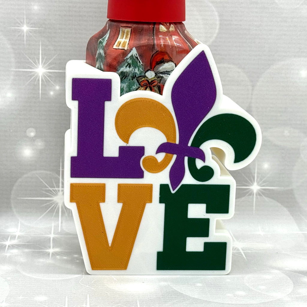 Mardi Gras LOVE BBW Soap Bottle Holder