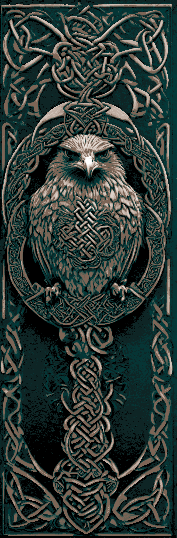 Set of 3 Celtic Knotwork Bookmarks - Symbol of the Falcon