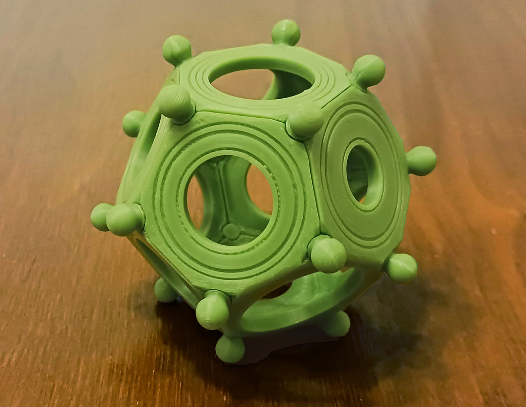 Roman Dodecahedron 2.0 - Folding Flat Print