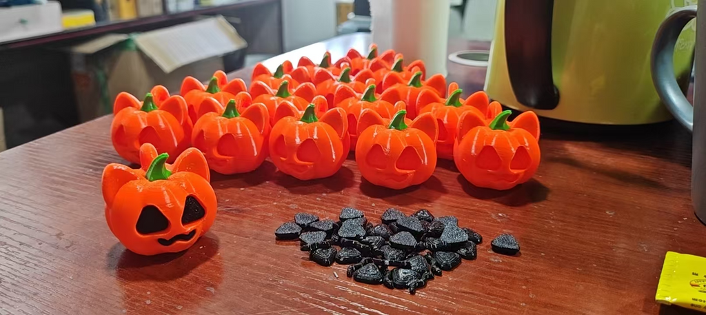 南瓜猫钥匙链/Halloween pumpkin cat keychain