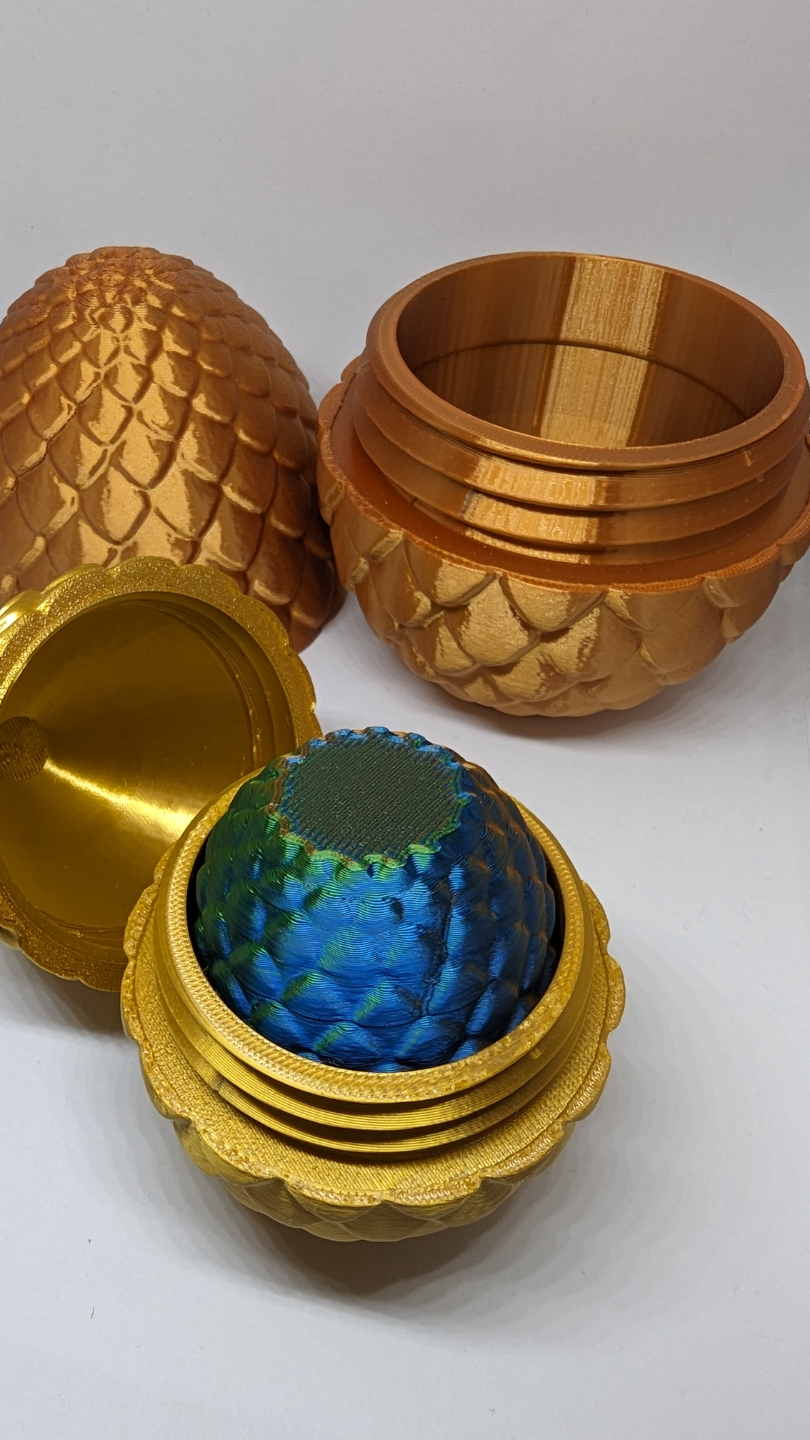 Threaded Dragon Egg Matryoshka - Easter decoration