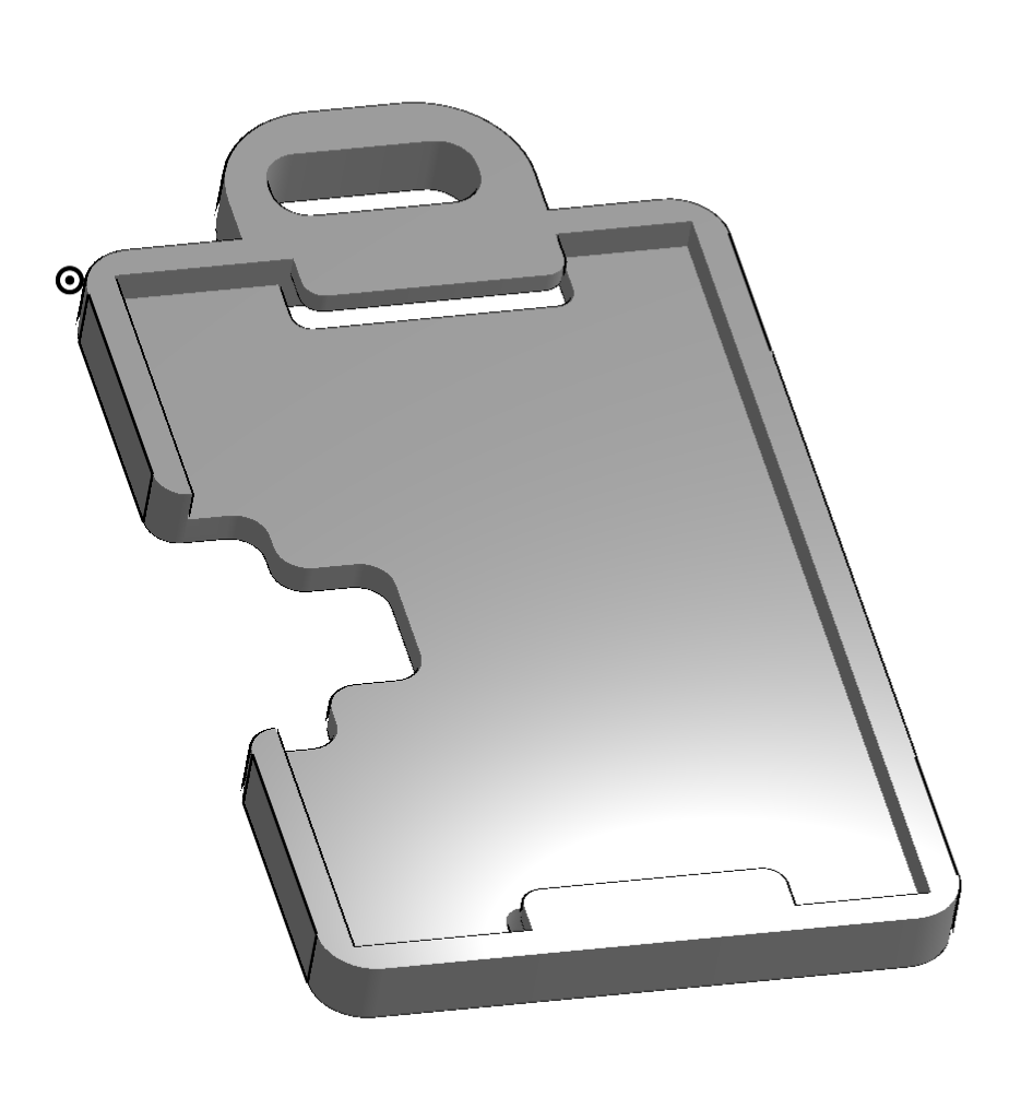 Badge holder with lanyard hole plain