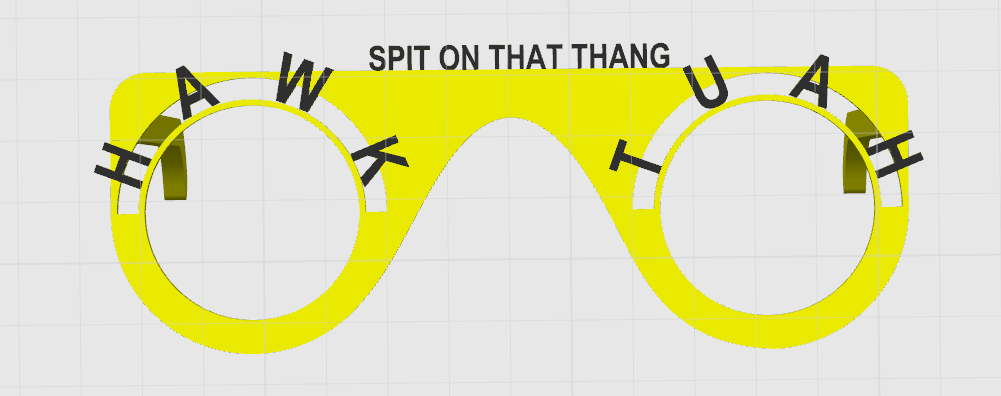 festival glasses ''HAWK TUAH'' spit on that thang