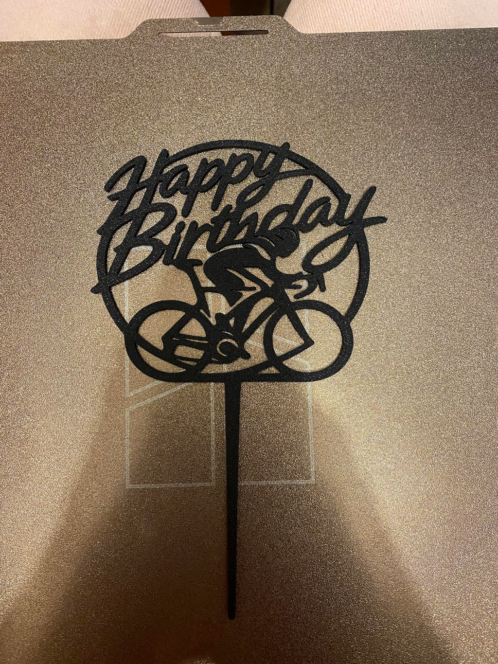 Bicycle Cake Topper - Happy Birthday Cyclist